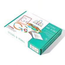 1 套木制创意圆形棒拼图，适合儿童和学龄前儿童，创意教育拼图积木，培养想象力和思维能力 - 彩色 - 查看 7