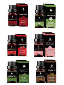 6件套香薰礼品套装,4件套香薰礼品套装,1件10毫升天然精油,天然油,按摩,扩散器组合,持久,镇静睡眠,新鲜香薰油,适用于扩散器,加湿器,香薰石 - 彩色 - 查看 28