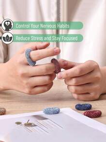 Mr. Pen- Spiky Sensory Rings, 10 Pack, Colorful Stress Relief Fidget Sensory Toys, Fidget Rings, Fidget Ring For Anxiety, Stress Relief Rings, Massager For Fidget ADHD Autism, Sensory Ring