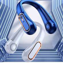 Ventilador de cuello USB portátil - Utilizable, recargable, ventilación flexible de 360°, funcionamiento silencioso, flujo de aire potente - Adecuado para exteriores, regalo de estudiante/cumpleaños
