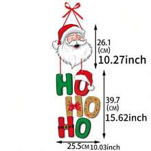 Christmas Decorations-Merry Christmas Home Front Porch Door Hanger Decor Party Paper Signs Banners Tree Elk Snowman Santa Claus Wall Hanging Indoor Decorations,Decoration Cartoon-Style Colorful Paper Decorative Door Hanging Banner For Indoor,Outdoor Wall,Yard Decoration Best Gifts Birthday - Multicolor - View 3