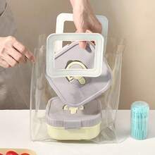 900ml Caja de almuerzo portátil cuadrada de plástico con 2/3 compartimentos, con asa, apta para microondas, sellada y a prueba de fugas, contenedor de ensalada de frutas, caja bento dividida de gran capacidad reutilizable, adecuada para estudiantes y adultos en la escuela, oficina, campamento al aire libre, picnic, viaje, vuelta al colegio