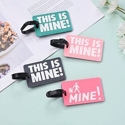 3pcs/4pcs Travel Accessories Luggage Tag Alphabet Luggage Tag PVC Soft Rubber Suitcase ID Travel Travel Travel Airplane Station Luggage Backpack Boarding Portable Tag Hang Tag