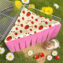 [Original Art Design] Small Pet Hideout - Cozy Corner Pet Hammock Tent With Triangle Hanging System, Washable Play & Resting Habitat For Hamsters, Ferrets, Squirrels, Sugar Gliders, Chinchillas, Rabbits, Hedgehogs