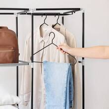 Large Folding Fabric Wardrobe With Shelves And Hanging Rail, 88 X 170 X 45 Cm, Clothes Organizer For Bedroom, Grey