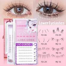 Cluster Lashes Lower Lashes Manga Small Flame Under False Lashes Strip Natural Bottom Eyelashes Korean Makeup