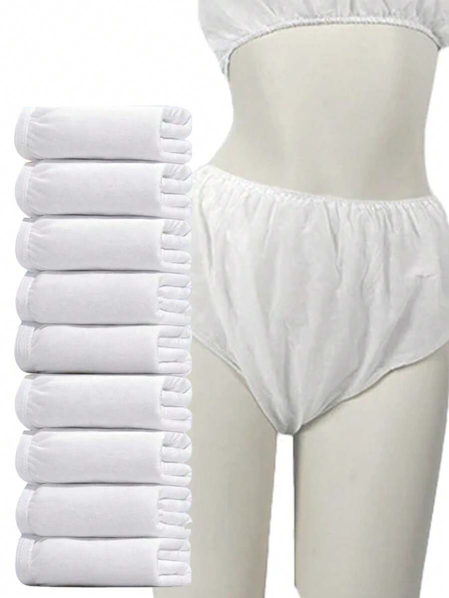 30Pcs Non Woven Fabric Breathable Disposable Panties Unisex Business Trips Hotel Spa Wash-Free Briefs Menstruation Underwear - Multicolor - View 1