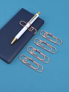 6 Pcs Creative Paperclip Shape Metal Pen Clip,Multi-Function Pen Clip Different Colors To Choose, From Notebook Pen Stick, Paperclip Stationery Tools Unique School Supplies And Office Supplies,Notebook Diary Accessories Clip With Pen Buckle, Fixed Pen Holder And Hanging Function ,Office Supplies,School Supplies,Teacher Supplies Classroom School - 6 Items - View 2