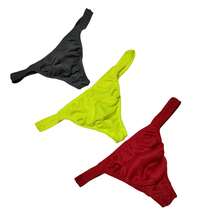 Set 2 Tangas Caballero Unitalla Colores Variados  Ropa Interior Sexy y Cómoda para Hombre Unitalla Cómoda y Sensual para Toda Ocasión - Neutro - Ver 5