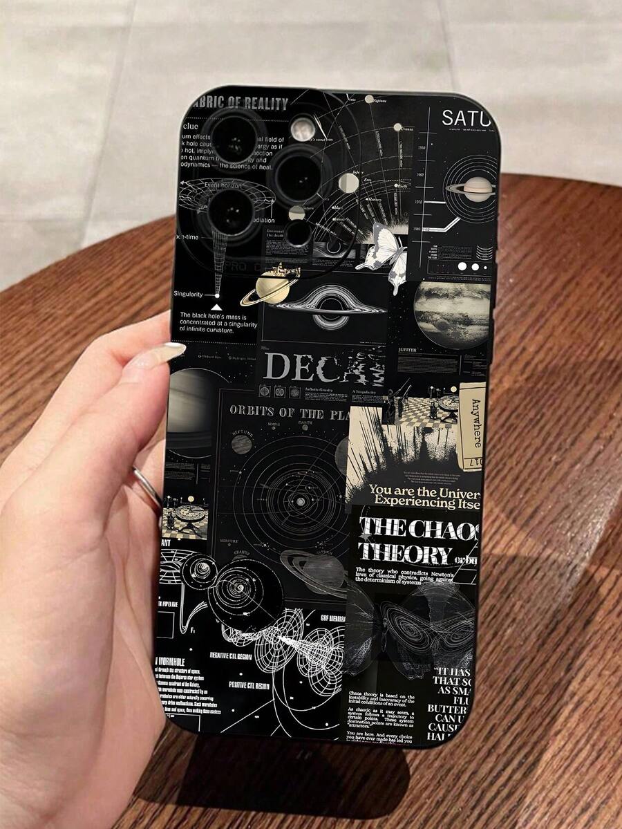 Science Wormhole Theory Pattern Liquid Silicone Mobile Phone Case Full-Body Protection Shockproof Anti-Fall TPU Soft Rubber Case Compatible With IPhone 16/11/12/13/14/15/15pro/15 Plus/15 Promax/7plus/8plus/X/Xs Max/Xr/11pro/12pro/13pro/14pro/12mini/13mini