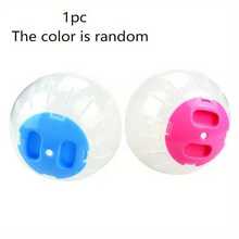 1 个透明仓鼠跑步球 - 耐用塑料小型宠物运动玩具，带通风孔，无需电池，适合日常活动和锻炼，仓鼠玩具，宠物活动装备，气流设计，易清洁材料