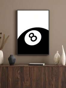 1 幅现代简约黑白艺术帆布海报，背景墙装饰挂画，独特的墙壁艺术装饰，适用于卧室客厅走廊装饰，无框 - 黑與白 - 查看 17