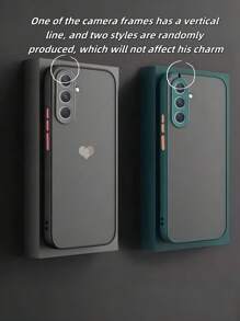 1 Juego de Carcasas para Apple de Color Negro Mate y Verde Oscuro - Negro con Dije de Corazón de Lámina / Verde Liso, Cubierta Protectora Delgada Compatible con Apple 17/17 Air/17 Pro/17 Pro Max/16/15/14/13/12/11 Pro Max, Galaxy S24 Ultra/S23/S22/S21/S20, Regalo Estético