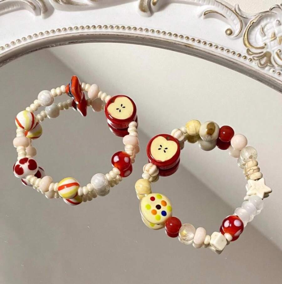 New [Apple Pie] Summer Limited Apple Bracelet Niche Design Cute Hand Jewelry - Apple Pie Bracelet - View 1