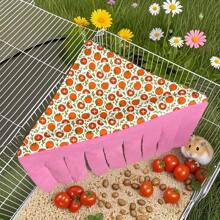 Small Pet Hideaway House, Hanging Corner Hideout For Small Animals, Cozy Corner Pet Hammock Tent, Washable Play & Resting Habitat For Hamsters, Ferrets, Squirrels, Sugar Gliders, Chinchillas, Rabbits, Hedgehogs (Exclusive Pattern)