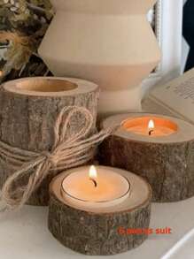 10 件/套木制树桩便笺架 [不包括卡片和照片]、木制姓名架、装饰、便笺夹、木制便笺架、木制婚礼树桩、泡桐蜡烛和烛台托盘套装、木制便笺夹架、木制树桩便笺架，非常适合婚礼、2025 年新年、情人节和家庭/办公室装饰最佳礼物