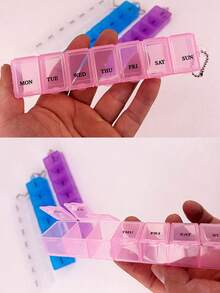 Upgraded Pre-Cut Medication Patch Pill Box, Travel Daily Pill Box, Travel Essential Mini Pill Bottle, 7-Day Pill Box, Travel Pill Box, Pill Box, Pill Rack, Medicine Storage Box, Travel Essential - Multicolor - View 7