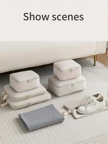 8-1 Travel Bag, Multi-Functional Storage Bag, Travel Storage Bag, Clothing Classification And Organization Bag, Summer Travel Luggage Packing Bag, Suitcase Clothing Storage Bag, Travel Clothing Organization Includes Makeup Bag, Luggage Storage Bag