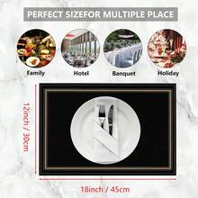 1 cái/4 cái/6 cái Tấm lót đĩa vải lanh in họa tiết đen đơn giản, thích hợp cho bàn ăn, trang trí mọi mùa, tấm lót bàn hiện đại có thể giặt được, trang trí phòng, đế lót ly, thảm ăn nhà bếp, trang trí tiệc trong nhà ngoài trời, trang trí nhà cửa, quà tặng lý tưởng - Nhiều màu - Xem 9