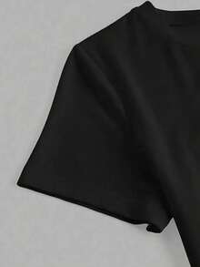 Playera camiseta curvy basica estampada grafica dama mujer manga corta cuello redondo estampado brooklyn new york nueva york ny ciudades americanas estados unidos eua letras varsity urbanas college colegial regreso a clases back to school gym gimnasio ejercicio aesthetic regular casual comoda fresca ligera suave moderna juvenil romantica bohemia salida casa diario dia playa calor primavera verano oficina versatil creativa - Negro - Ver 5