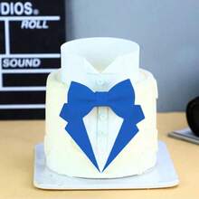 3 件套适合领结男士生日快乐蛋糕装饰父亲节生日派对礼物蛋糕甜点装饰、圣诞节 - 多色 - 查看 4