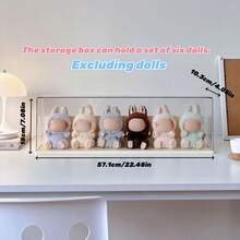 Single Collector Display Case For Labubu Plush Dolls - Transparent,Dustproof And Waterproof, Holds A Single , Perfect For Displaying Cute Characters, Ideal Gift For Fans, Toy Display Case |Plush Toy Storage Box, Back To School - Multicolor - View 18