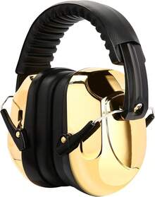 Procase Orejeras contra Ruido, Protector Auditivo NRR 28 dB Cancelación de Ruidos Profesional Earmuff para Protección del Oído en Campo de Disparo Temporada de Caza y Lugar Ruidoso -Rojo - Oro Purpurina - Ver 13