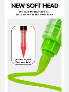 Lápices de pintura acrílica Guangna, marcadores de pincel, suministros de arte para pintar piedras, sin necesidad de presionar, profesionales para dibujo