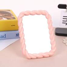 1pc Foldable High Definition Makeup Mirror, Desktop Cosmetic Mirror With Dopamine Design, 90 Degree Adjustable Stand And Wall Mounted, Perfect Gift For Bedroom, Travel, Student, Mom And Friends Birthday Gifts Graduation Home Decor Back To School Room Decor School Supplies