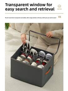 صندوق تخزين قماشي للأحذية قابل للطي متعدد الوظائف، صندوق حماية من الغبار متعدد الاستخدامات للمنزل قابل للتنظيف