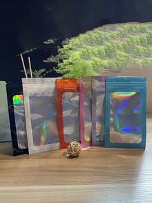 30/10/5pcs Gradient Color Reusable PVC Dustproof Jewelry Bags, Self-Sealing Organizer Pouches For Earrings, Necklaces, Bracelets, Mini Gift Party Packaging And Storage, Multipurpose Travel Jewelry Case For Women, Holiday Festival Organizer, Autumn Halloween Decor, Durable And Stylish Protective Bags, Portable For Office, Home, School Or Trip Organizer Space-Saving Multi-Purpose Adjustable Stackable Portable