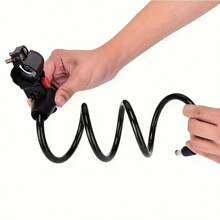 1 件重型摩托车链锁 - 坚固的铁金属，防盗，带 2 把钥匙，加固自行车安全配件，抛光表面，手动控制，适用于摩托车、自行车、户外使用，时尚的金属设计，耐用的金属结构