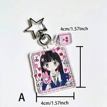 1 pieza Llavero acrílico, dije de teléfono, recuerdo escolar, colgante de bolso, estilo escolar japonés retro rosa con corazón, en el estilo Y2K, adecuado para todas las estaciones, eventos de la empresa, accesorios de Halloween, ideas de regalo para el Día del Maestro, Navidad, accesorios de bolso, cordones con portaidentificaciones, accesorios de coche, dijes de bolso, para la hermana