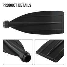 1pc Kayak Thicken Paddle Blade Leaf Oar For Canoe Pnflatable Boat Paddle Accessories Kayak Paddle Blade Boat Canoe Kayaks Tool - 黑色 - 查看 4