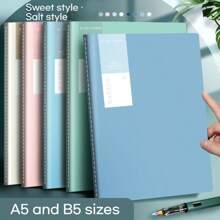 4 件 A5/B5 笔记本，36 页/本，适合学生和教师的可爱日记本，颜色随机，开学、办公室、日常笔记必备，适合学生、教师、办公室职员、子弹日记爱好者，适用于学校、办公室、家庭、日记