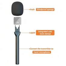 Wireless Microphone Handheld Pole, Interview Handheld Pole, Aluminum Alloy Handle, Suitable For Various Clip-On Microphone Models, Wireless Interview Microphone Adapter - Multicolor - View 7