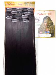 Organic Hair Tic Tac Straight Wavy 4 Screens 70cm 150g Dull Thread And Accepts Flat Iron Fashion You - Dark Brown - View 2