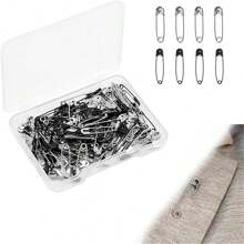 220件套银质别针，适用于DIY、围巾固定、丝巾固定。防锈，可用作服装、包袋、饰品和校服配饰的针。万圣节圣诞礼物