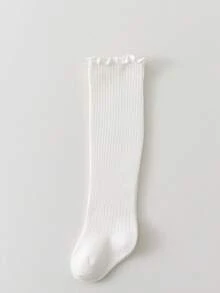 2双婴儿长筒袜，薄款纯棉儿童袜，适合春秋季 - 彩色 - 查看 3