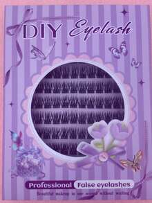 Cross-Border DIY Self-Grafting Natural Thick Segmented Cartoon False Eyelashes, 8 Rows 120 Clusters Large Capacity Lashes, Essential For Daily And Date Wear, Soft Realistic Makeup Eyelashes