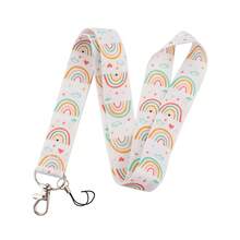 1 Stück minimalistischer Herz-Muster Schlüsselband, Hängende Karten-/Ausweishalterung, geeignet für Studentenausweis, Autoschlüssel, Schlüsselanhänger Armband Halloween Accessoires Lehrertag Weihnachtsgeschenkideen Taschenlanyards mit ID-Halter Autozubehör Taschenanhänger - Verschiedenfarbig - Übersicht 12