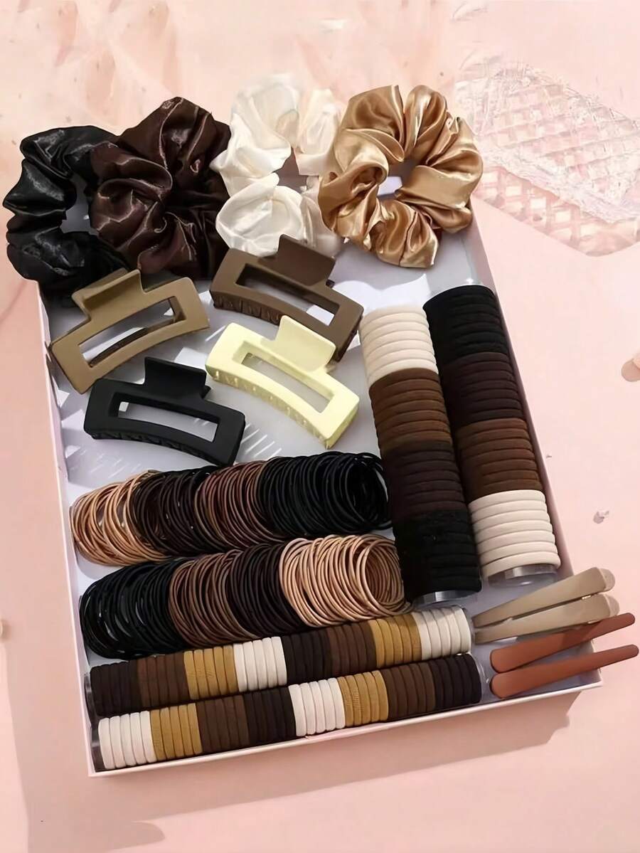 262pcs/Set Coil Hair Scrunchies & Hair Claw Combo, Versatile Hairstyling Tools, Silky Coil Scrunchies For Effortless Looks, Hair Claw For Easy Updo, All-Match Hair Ties Fit All Hairstyles - Suitable For Girls And Women, A Complete Set Of Daily Styling Essentials, Gentle Yet Practical, Keep Your Hair Stylish And Unique, Hair Accessories Fall,Travel, Hair Tools,Accessories Women, Hair Stuff,Fall,Hair Accessories,Hair Tools,Hair Stuff,Stuff,Beauty Accessories,Gifts,Travel,Gifts For Women,Hair Stuff,Stocking Stuffers,Stocking Stuffers,Stocking Fillers,Stocking Stuffers For Women,Stocking Fillers Women,Christmas Gifts,Gifts,Christmas Stocking Fillers,Gifts For Women,Gift,Christmas Gift,Stocking Stuffers For Adults,Stocking Fillers For Adult,Hair Stuff,Women's Accessories,Stocking Stuffer,Coming-Of-Age Hair Accessory,Christmas Hair Accessories,Gift Ideas For Women,Beauty Stocking Fillers,Christmas Gifts For Women