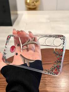 غطاء هاتف ناعم بتصميم رنة عيد الميلاد متوافق مع أجهزة و Honor و Redmi و Galaxy A04e/12/A13/A14/A34/A50/A52/A53/A54/S21/S22/S23/S24/S25/S25Ultra، 6A/7A/8A، 12T/13T، مقاوم للماء والصدمات ومقاوم للخدش، الإصدار الدولي وليس الإصدار المحلي - شفاف - مشاهدة 4