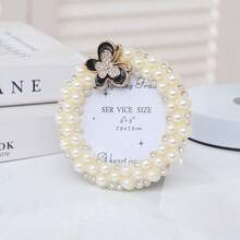 1-częściowa ramka na zdjęcia, piękna ramka na zdjęcia z imitacją pereł, używana do półek ekspozycyjnych w pracy, dekoracja ścienna DIY na biurko, artystyczna dekoracja domu, dekoracja na przyjęcie urodzinowe, prezenty świąteczne na rocznicę ślubu – w zestawie losowy papier wewnętrzny