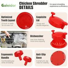 1 pieza Desmenuzador de pollo/carne manual, molinillo de carne reutilizable, desmenuzador creativo de pollo/carne de res, utensilio de cocina, regalo de Navidad - Multicolor - Ver 7