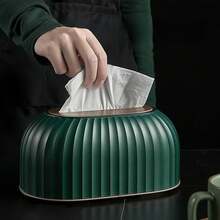 豪华高端纸巾盒，适用于家庭、浴室、客厅、酒店、面巾纸架 - 彩色 - 查看 4