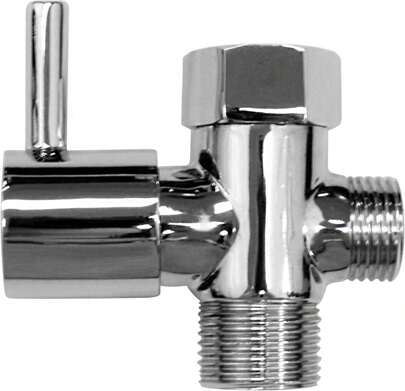 7/8" X 7/8" X 1/2" Shut-Off Valve T-Adapter For Bidets, Compatible With NEO Series Bidet Attachments (Lever, Chrome Finish),11286262