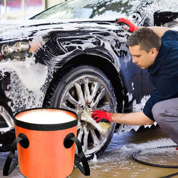 5 Gallon Collapsible Water Bucket, Portable Foldable Water Container Suitable For Travel, Camping, Hiking, Fishing, Gardening