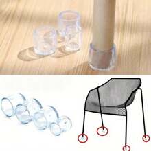 4/8/12/16pcs Silicone Chair Leg Covers - Non-Slip Round Furniture Feet Pads - (Silicone Material With Elasticity) Polished Metal Finish Compatible - Floor Protectors, No Power Required - Multicolor - View 3