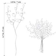 5/10/30 chiếc cành hoa đính ngọc trai acrylic, cành hoa nụ pha lê trang trí, hoa nhân tạo dùng cho đám cưới, trang trí nhà cửa, trang trí bình hoa cưới mùa xuân/thu, trang trí nhà/nhà hàng/phòng ngủ, đồ dùng cho tiệc Ngày của Mẹ/Ngày của Cha/sinh nhật, trang trí sân vườn ngoài trời, trang trí Giáng sinh. - trắng - Xem 2